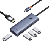 Baseus Flite Series 5-Port HUB Docking Station (HDMI4K@30Hz*1+USB 3.0*4)